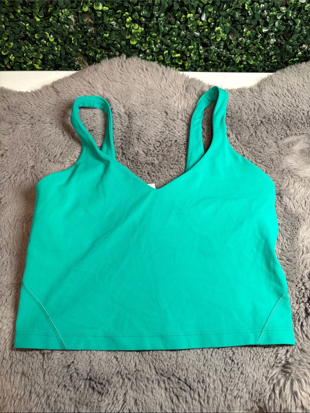 lululemon athletica Teal Cropped V-Neck Tank
